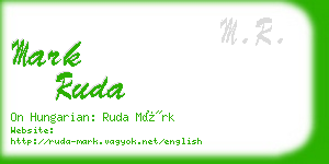 mark ruda business card